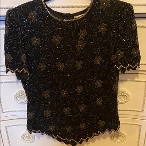 Elegant Black and Gold Women's Top